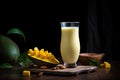 Mango Lassi, Yellow Fruit Smoothie, Banana Milkshake, Mango Lassi, Abstract Generative Ai Illustration