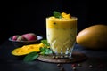 Mango Lassi, Yellow Fruit Smoothie, Banana Milkshake, Mango Lassi, Abstract Generative Ai Illustration