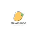 Mango line logo design icon illustration