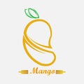 Mango logo. fresh ice juice fruit