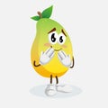 Mango Logo mascot ashamed pose Royalty Free Stock Photo