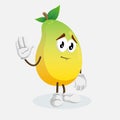 Mango Logo mascot goodbye pose Royalty Free Stock Photo