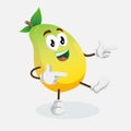 Mango Logo mascot Hi pose Royalty Free Stock Photo