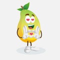 Mango Logo mascot in love pose Royalty Free Stock Photo