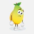 Mango Logo mascot sad pose Royalty Free Stock Photo