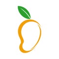 This is a mango logo with a minimalist style
