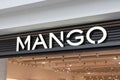 Mango logo store retail clothing trade, Krasnoyarsk, Russia, May 15, 2021