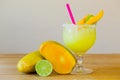 Mango Margarita with Lime Royalty Free Stock Photo