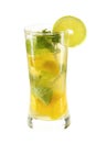 Mango Mojito cocktail isolated