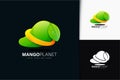 Mango planet logo design with gradient