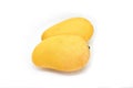 Yellow mango on the background isolate Royalty Free Stock Photo
