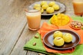 Mango sandesh. Bengali sweets Royalty Free Stock Photo