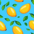 mango seamless pattern background AI generated Royalty Free Stock Photo