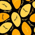 Mango, seamless pattern for your design Royalty Free Stock Photo