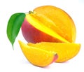 Mango with section Royalty Free Stock Photo