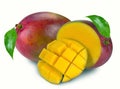 Mango with section Royalty Free Stock Photo