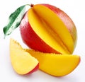 Mango with sections Royalty Free Stock Photo