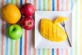 Mango sliced Royalty Free Stock Photo