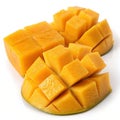 Mango sliced into cubes Royalty Free Stock Photo