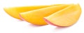 Mango slices. Isolated on a white background. Royalty Free Stock Photo