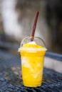 Mango smoothie fresh for drink Royalty Free Stock Photo