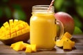 Mango smoothie in a glass