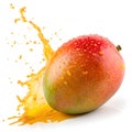 Mango splash isolated Royalty Free Stock Photo
