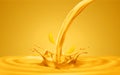 MANGO SPLASH ON THE MANGO PULP MANGO MILK SHAKE FRESH MANGO PULP Royalty Free Stock Photo