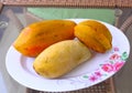 Mango star fruit corambola and papaya Royalty Free Stock Photo