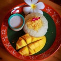 Mango Sticky Rice , a popular Thai dessert for centuries