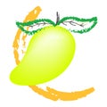 Mango vector illustration isolated on white background Royalty Free Stock Photo
