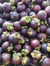 mangostan fresh fruit texture Royalty Free Stock Photo