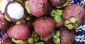 mangostan fresh fruit texture Royalty Free Stock Photo