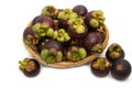 Mangosteen in Basket Royalty Free Stock Photo