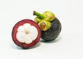 Mangosteen isolated.