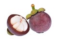 Mangosteen isolated on white background