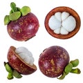 Mangosteen isolated on white