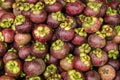 Mangosteen tropical exotic fruit in market