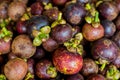 Mangosteen tropical fruit background