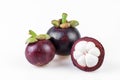 Mangosteens Queen of fruits,mangosteen on white background