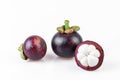 Mangosteens Queen of fruits,mangosteen on white background