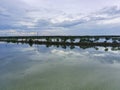Mangrove ponds in Mengare Gresik East Java Indonesia Royalty Free Stock Photo