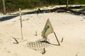 TAMAR Project, an important environmental conservation project for sea turtles, photo of turtle nest protection site at Mangue