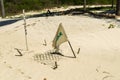 TAMAR Project, an important environmental conservation project for sea turtles, photo of turtle nest protection site at Mangue