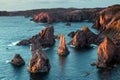 Mangurstadh sea stacks Royalty Free Stock Photo