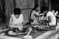 Mangyan Iraya Tribe weaving basket