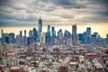 Manhattan aerial view from helicopter, New York City. Midtown from a high vantage point - New York City - NY - USA