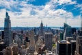 manhattan aerial view. new york city. skyscraper building of nyc. ny urban city architecture. midtown manhattan Royalty Free Stock Photo