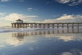 Manhattan Beach Pier Afternoon Reflections Royalty Free Stock Photo