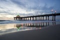Manhattan Beach Pier at Christmas Royalty Free Stock Photo